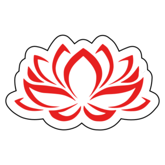 Lotus Flower Sticker (Red)